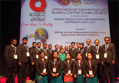 Awards at ICQCC12, Malaysia -3 star (Top Most Category) for 3 QC Teams